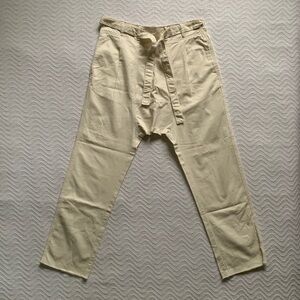 NSF Muslin Drop Crotch‎ Straight Leg Shailey Pants White Womens P NWOT